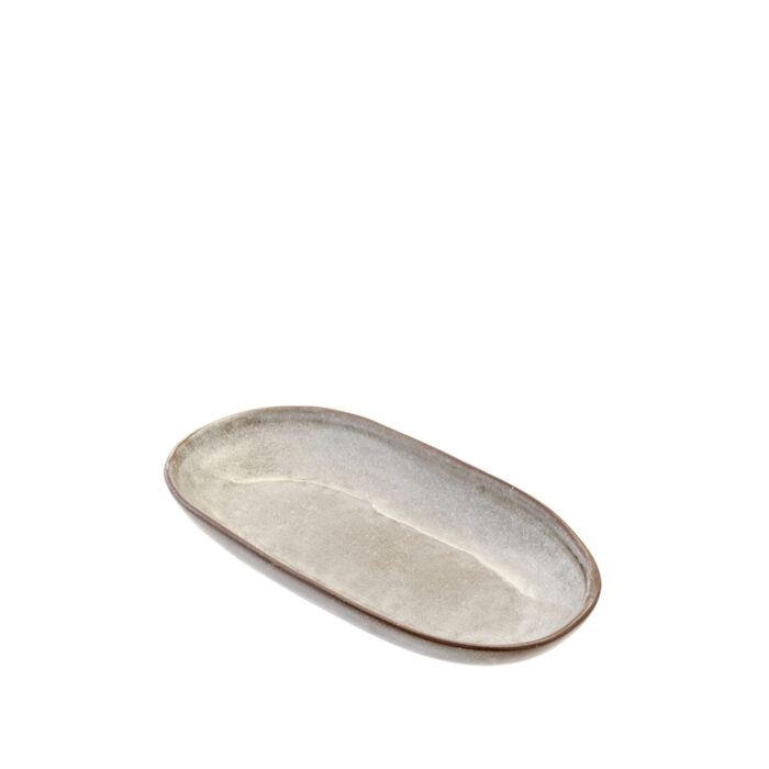 travessa oval 24 cm cinza Breezy