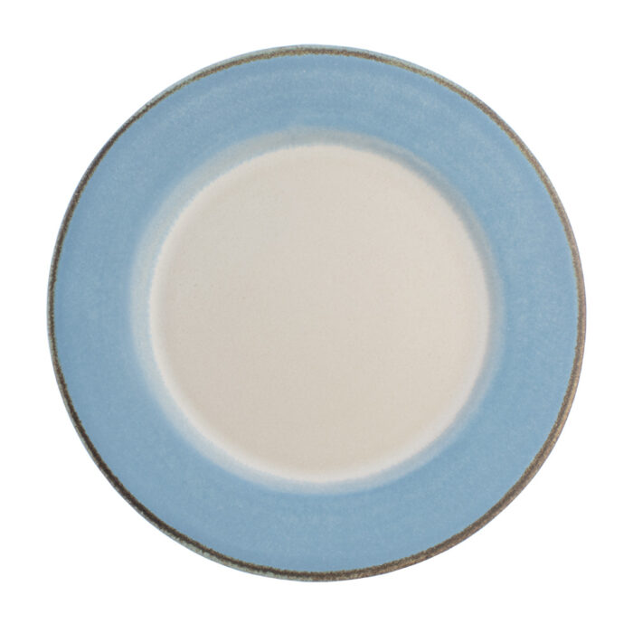 Prato salada comporta azul