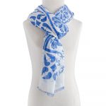 Foulard en modal bleu AZULEJO