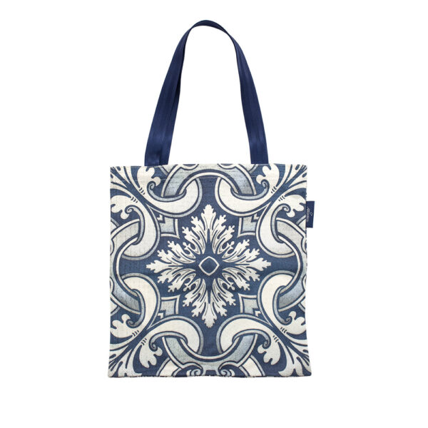 Saco Compras Algodão - Azulejo Azul 6 170 047 a