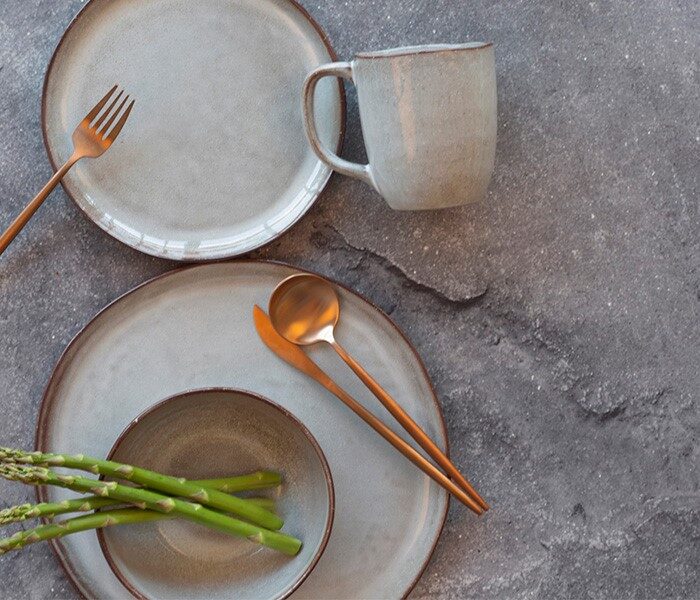 Vajilla BREEZY - 32 piezas - Gris