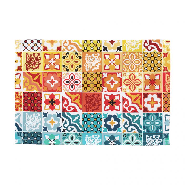 Manteles Individuales Algodón AZULEJO - Conjunto de 2 - Pop