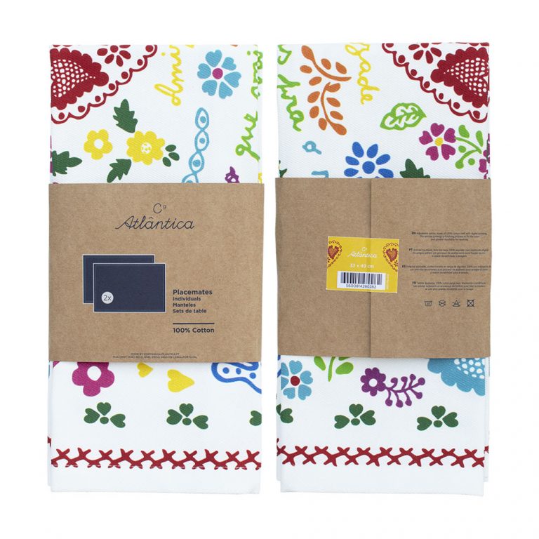 Alternative view of Manteles Individuales Algodón NAMORADOS - Conjunto de 2