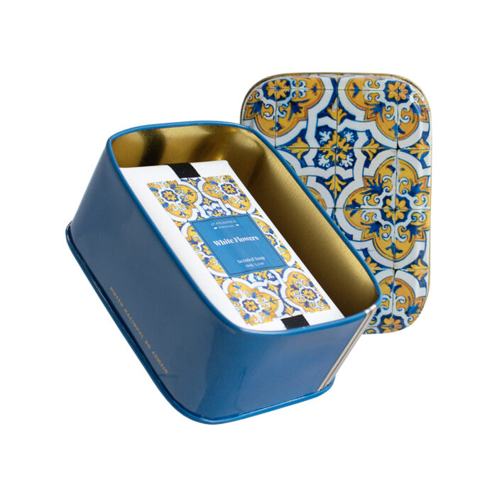 Weiße Blumen Seife Dose LOVIES