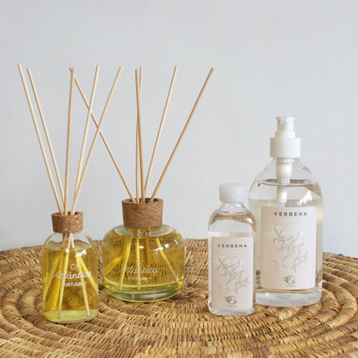 Pack Fresh - Fragrance Diffuser 200ml + Fragrance Diffuser 100ml & Alcohol Gel 500ml + Alcohol Gel 100ml - Verbena