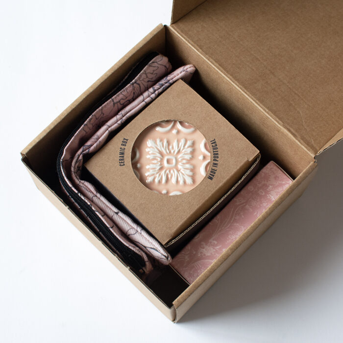 Pack romantique - Boîte à bijoux + Sac + Crème pour les mains - Rose 11 8 2