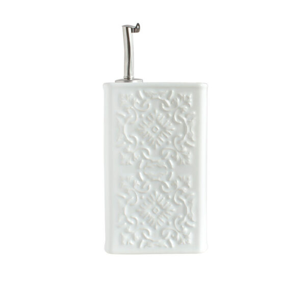 Bouteille d'huile d'olive + 2 assiettes en carreaux blancs  11 Garrafa pratos azeite azulejo pack branco2
