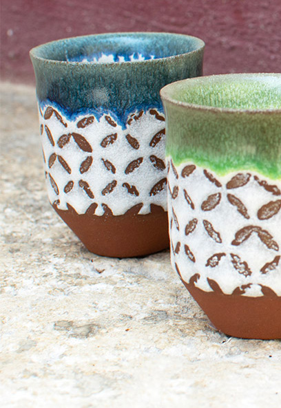 Vasos de vidrio, tazas de café y tazas 13 Aroma back top