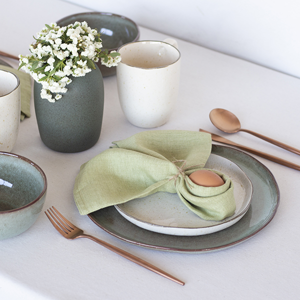 Breezy easter green latte dinnerware stoneware 18