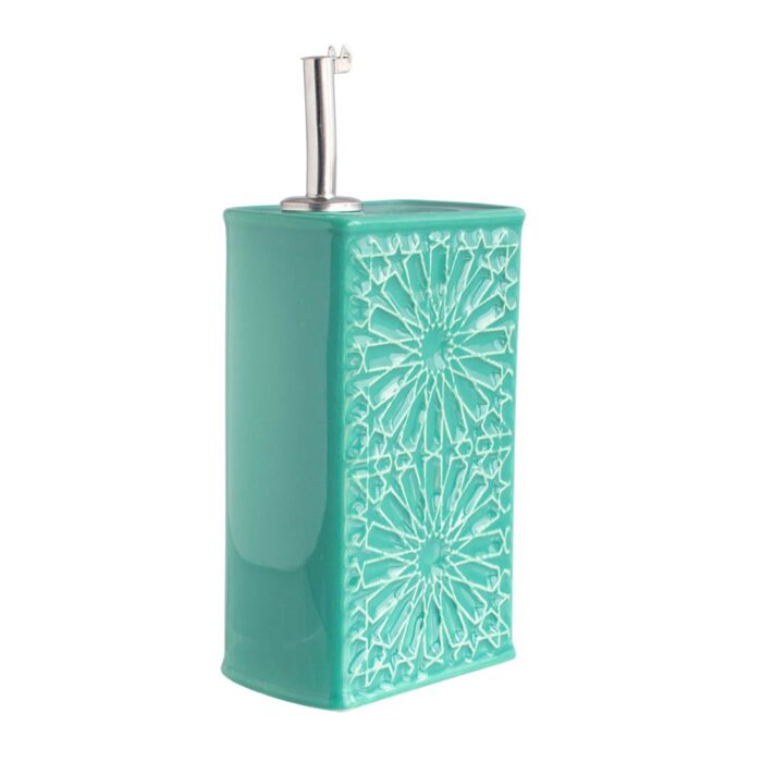 Alicatos olive oil dispenser 500ml – ceramic olive oil dispenser with steel lid