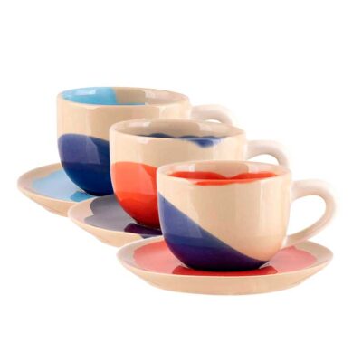 Juego de Mesa GIRO 18 piezas 22 Taza de cappuccino - juego de mesa giro 18 piezas