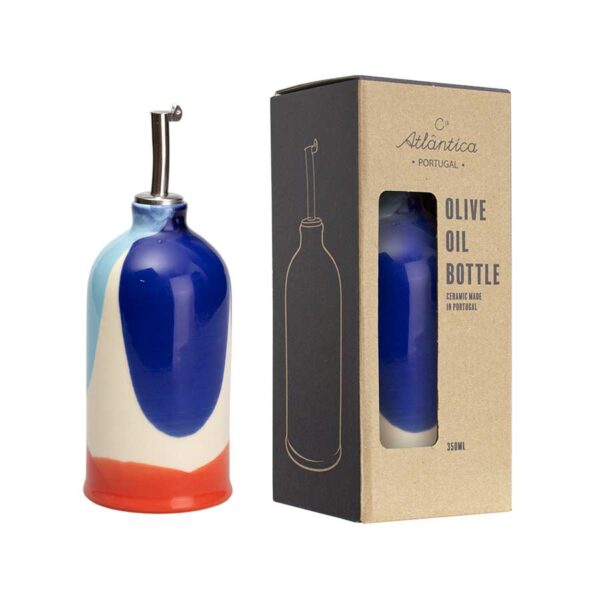 GIRO Oil Cruet 350ml – Hand-Painted Ceramic Oil Cruet with Lid 9 131 345 5