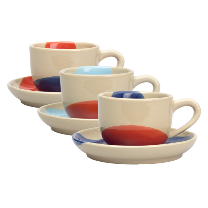 Tasses à Cappuccino et Soucoupes 150ml GIRO - Ensemble de 6