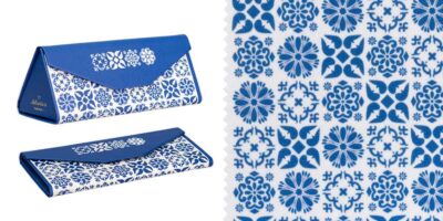 Blau Brillenetui AZULEJO 12 Pano caixa azul