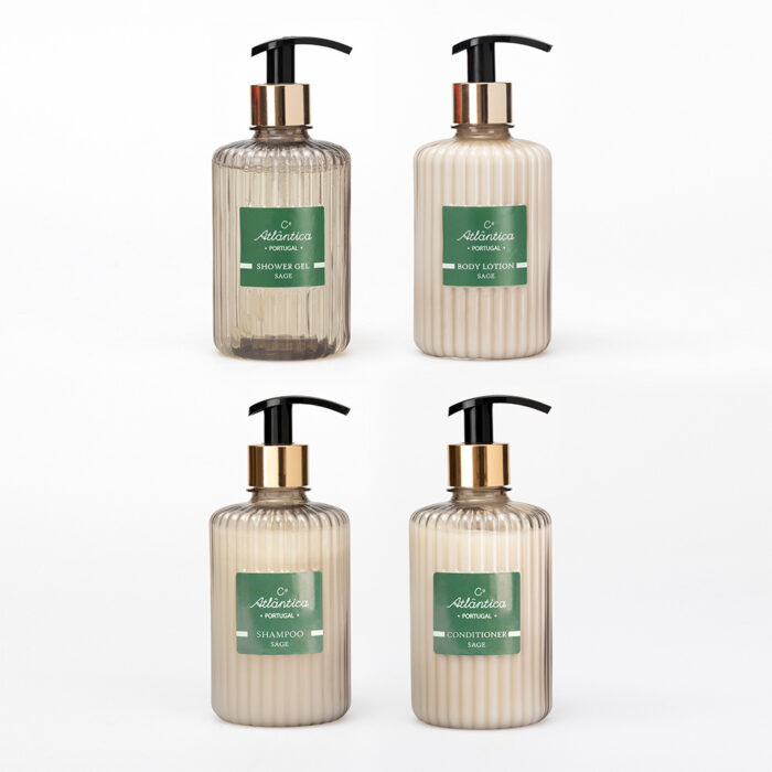 Dusch-Set 350 ml Cª ATLÂNTICA – Set aus 4 - Sage