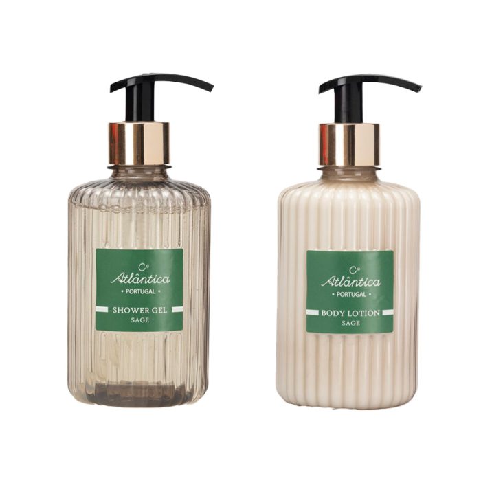 Körpergel & Lotion 350ml Cª ATLÂNTICA – Set aus 2 - Sage
