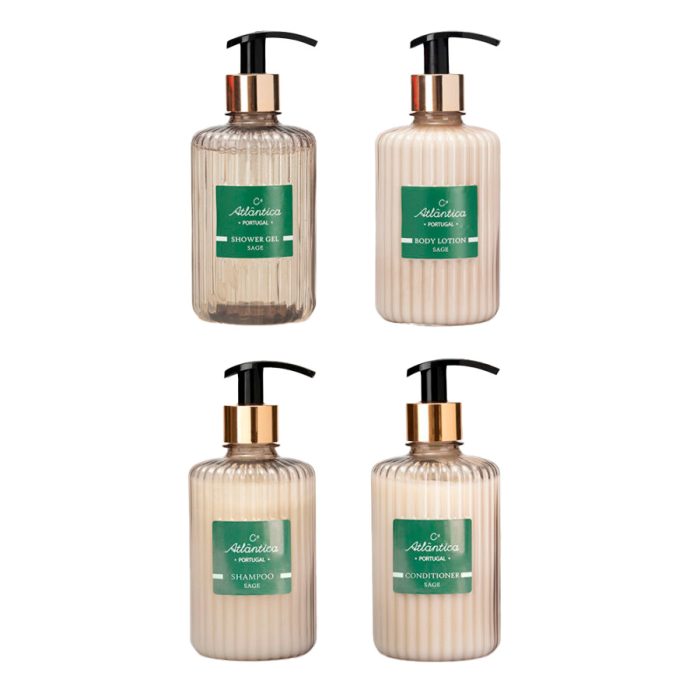 Dusch-Set 350 ml Cª ATLÂNTICA – Set aus 4 - Sage